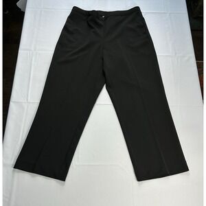 Alfred Dunner Petite PM Black Dress Pants Elastic Waist Stretch Pockets